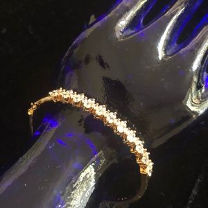 Absolute sterling gold tone(cubic zirconia) bangle